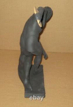 Figurine de lanceur de disque olympique en jaspe Wedgwood NOIR & JAUNE 2012 en boîte