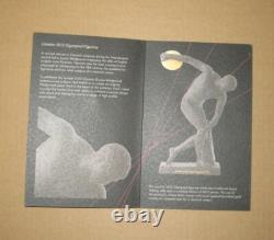 Figurine de lanceur de disque olympique en jaspe Wedgwood NOIR & JAUNE 2012 en boîte