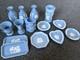 Figurines En C&eacute;ramique Wedgwood Jasper Ware, Ensemble De 16 Pi&egrave;ces, Vintage, Collection Rare