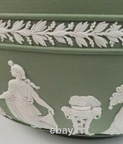 Grand Vintage Wedgwood Jasperware 10 Heures De Danse Centrepièce Bowl Sage Green