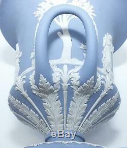 Grand Wedgwood 9 Superb Bleu Jasperware Campagna Urn Vase 1930