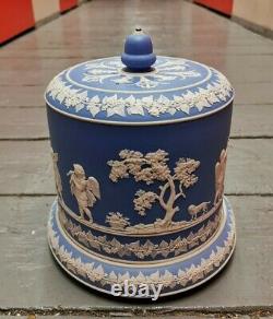 Grand Wedgwood Style Dudson Stilton Cheese Platter Dome Jasperware Cherubs