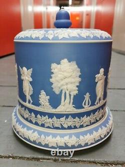 Grand Wedgwood Style Dudson Stilton Cheese Platter Dome Jasperware Cherubs