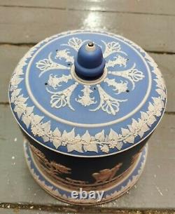 Grand Wedgwood Style Dudson Stilton Cheese Platter Dome Jasperware Cherubs