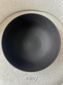 Grand grand bol vintage classique Wedgwood Jasperware noir et blanc 1964