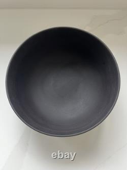 Grand grand bol vintage classique Wedgwood Jasperware noir et blanc 1964