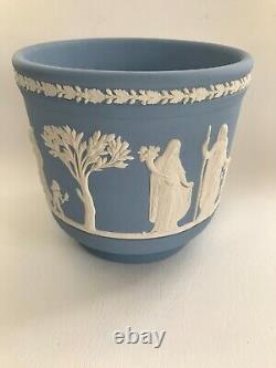 Grand pot en jaspe bleu Wedgwood en excellent état