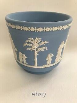 Grand pot en jaspe bleu Wedgwood en excellent état