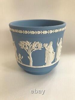 Grand pot en jaspe bleu Wedgwood en excellent état