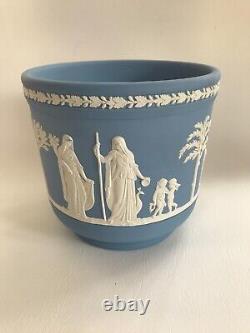 Grand pot en jaspe bleu Wedgwood en excellent état