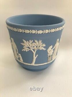 Grand pot en jaspe bleu Wedgwood en excellent état