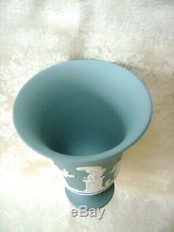 Grande Rare Wedgwood Teal Jasper Ware 7 1/2 Vase Pedestal