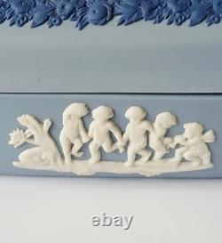 Groupe de boîtes à bijoux en jaspe coloré Wedgwood avec cage, jasperware de première qualité
