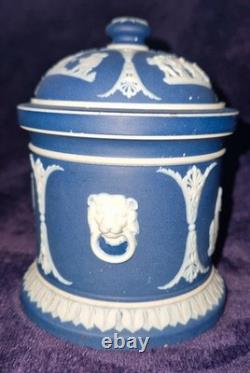 Jarre à tabac en jaspe Wedgewood du 19ème siècle avec couvercle, vers 1860