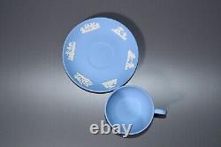 Jasperware Wedgwood Dancing Hours Rose Pink Portland Blue Pale Blue Tasse Soucoupe 3Set