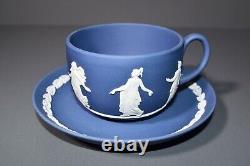 Jasperware Wedgwood Dancing Hours Rose Pink Portland Blue Pale Blue Tasse Soucoupe 3Set