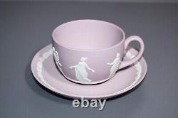 Jasperware Wedgwood Dancing Hours Rose Pink Portland Blue Pale Blue Tasse Soucoupe 3Set