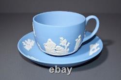 Jasperware Wedgwood Dancing Hours Rose Pink Portland Blue Pale Blue Tasse Soucoupe 3Set