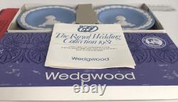 La céramique Wedgwood Jasperware Le Set du mariage royal de Diana 1981 Boîte avec papiers Vintages