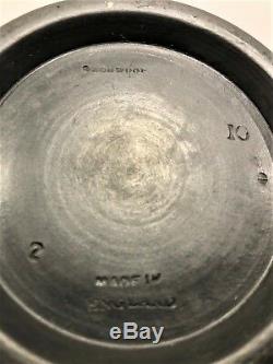 Lg (c. 1930) Wedgwood Basalt Black Jasperware 9-1 / 2 Acanthus Spill Vase Mint
