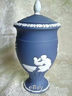 Lovely Wedgwood Portland Blue Jasperware Urn