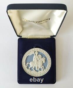 Médaille en jaspe Wedgwood bleu pour le 900e anniversaire du sceau du Domesday Book