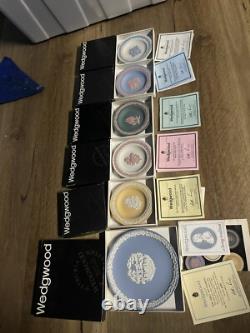 Miniatures en Jasperware Wedgwood Botanique Australienne/Les Assiettes de la Première Colonisation