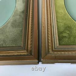 Paire De Plaques Wedgwood Green Jasperware En Matching Nice Frame