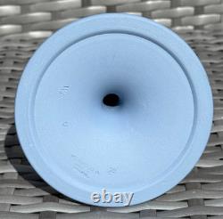 Paire de bougeoirs en jaspe bleu Wedgwood vintage, relief classique, 1969 et 1978