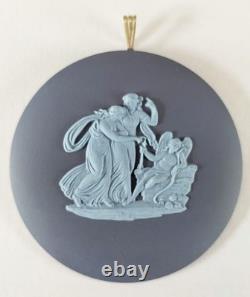 Pendentif Cupidon en jaspe Wedgwood, jaspe bleu Portland