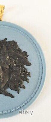 Pendentif en jaspe bleu Wedgwood Medusa bijoux