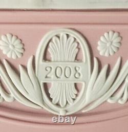 Plaque en boîte de l'assiette de l'année 2008 en jaspe rose Wedgwood