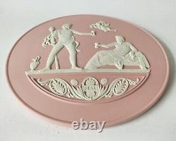 Plaque en boîte de l'assiette de l'année 2008 en jaspe rose Wedgwood