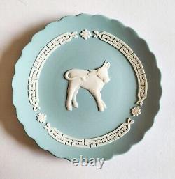 Plateau ETO japonais en jaspe turquoise Wedgwood 2009 Année du Bœuf en boîte