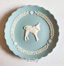 Plateau ETO japonais en jaspe turquoise Wedgwood, année 2009 du Bœuf, en boîte