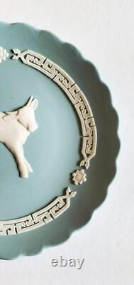 Plateau ETO japonais en jaspe turquoise Wedgwood, année 2009 du Bœuf, en boîte
