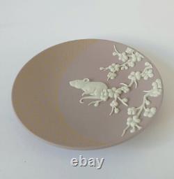 Plateau en jaspe lilas Wedgwood, ETO japonais, boîte de l'année 2020, année du Rat.