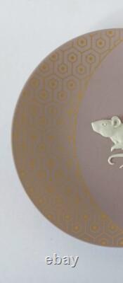 Plateau en jaspe lilas Wedgwood, ETO japonais, boîte de l'année 2020, année du Rat.