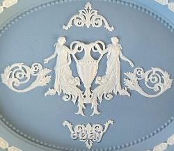 Plateau ovale en jaspe bleu Wedgwood