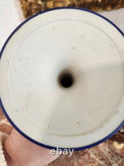 Porte-bougie en jaspe Wedgwood bleu foncé plongé 6 Excellent