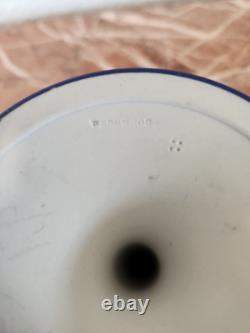 Porte-bougie en jaspe Wedgwood bleu foncé plongé 6 Excellent