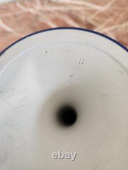 Porte-bougie en jaspe Wedgwood bleu foncé plongé 6 Excellent