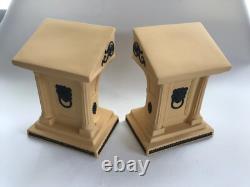 Porte-livres en jaspe noir et osier Wedgwood - Collection de bibliothèque