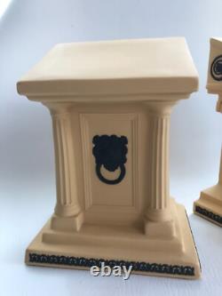 Porte-livres en jaspe noir et osier Wedgwood - Collection de bibliothèque