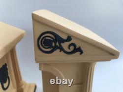 Porte-livres en jaspe noir et osier Wedgwood - Collection de bibliothèque