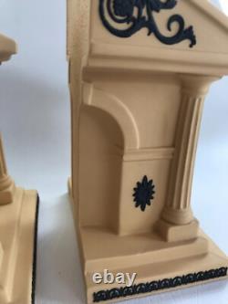 Porte-livres en jaspe noir et osier Wedgwood - Collection de bibliothèque