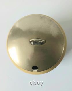 Pot à confiture en jaspe Wedgwood jaune et noir avec tête de lion et guirlande