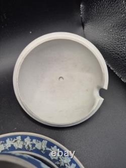 Pot à miel antique en jasperware Wedgwood avec couvercle, diamètre 14 cm