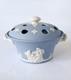 Pot à Parfum Wedgwood En Jaspe Bleu Avec Plat Et Couvercle
