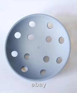 Pot à parfum Wedgwood en jaspe bleu avec plat et couvercle